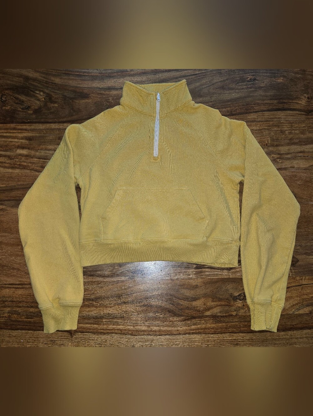 Women's John Galt By Brandy Melville Mustard Yellow Half-Zip Pullover Sweatshirt